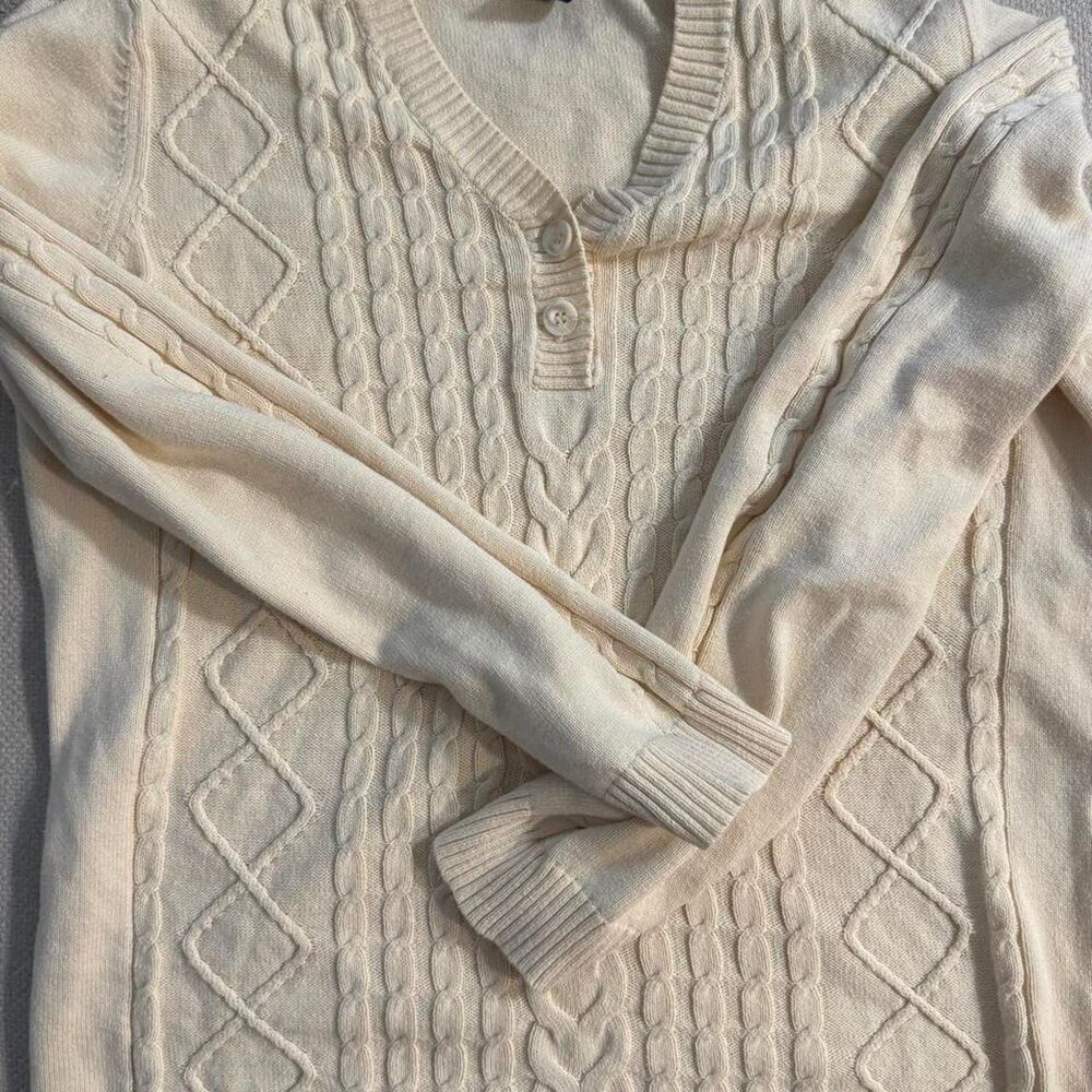 Cream Cable Knit Sweater